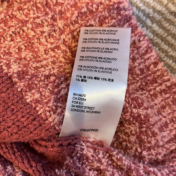 NWT FREE PEOPLE southport beach cardigan in blushes combo oversized small - Picture 12 of 15